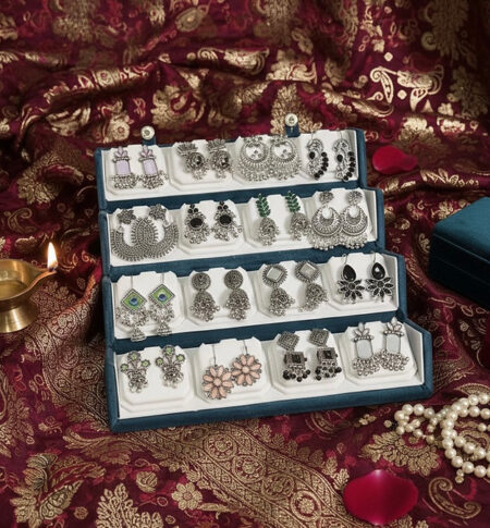 16 Pc Jhumka Earrings Set with Box