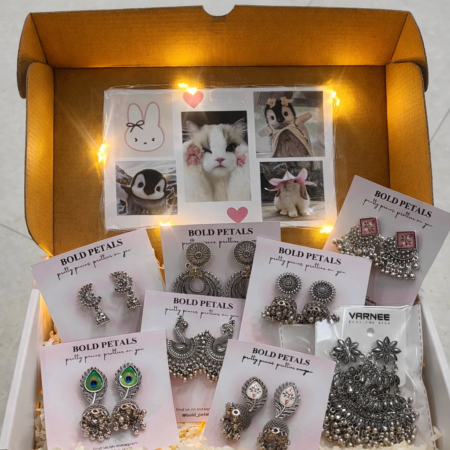Oxidised Earrings Gift Box for Her | Premium Jewellery Hamper