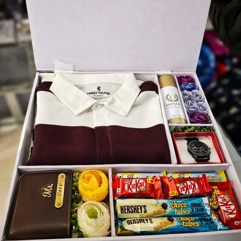 Luxury Personalized Gift Hamper for Men | Custom Name Birthday Surprise Box